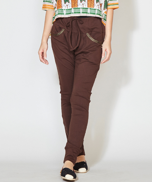 チャイハネ（チャイハネ）の「【チャイハネ】カットソーサルエルイージーパンツ（その他パンツ・レディース・イエロー/ブルー/ブラック/グリーン/ブラウン・FREE）」の2枚目の写真