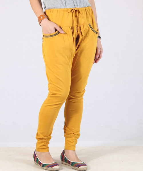 チャイハネ（チャイハネ）の「【チャイハネ】カットソーサルエルイージーパンツ（その他パンツ・レディース・イエロー/ブルー/ブラック/グリーン/ブラウン・FREE）」の5枚目の写真