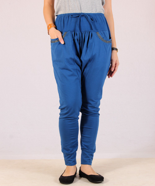 チャイハネ（チャイハネ）の「【チャイハネ】カットソーサルエルイージーパンツ（その他パンツ・レディース・イエロー/ブルー/ブラック/グリーン/ブラウン・FREE）」の4枚目の写真