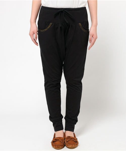 チャイハネ（チャイハネ）の「【チャイハネ】カットソーサルエルイージーパンツ（その他パンツ・レディース・イエロー/ブルー/ブラック/グリーン/ブラウン・FREE）」の6枚目の写真