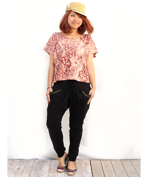 チャイハネ（チャイハネ）の「【チャイハネ】カットソーサルエルイージーパンツ（その他パンツ・レディース・イエロー/ブルー/ブラック/グリーン/ブラウン・FREE）」の14枚目の写真