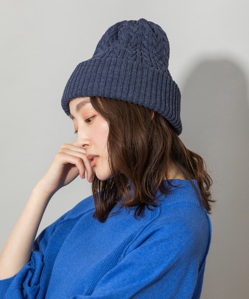 Munich（ミューニック）の「ダブルフェイスニットビニー（ニットキャップ/ビーニー・レディース・マスタード/モカ/ネイビー/チャコールグレー/グレー/ブラック・FREE）」の5枚目の写真