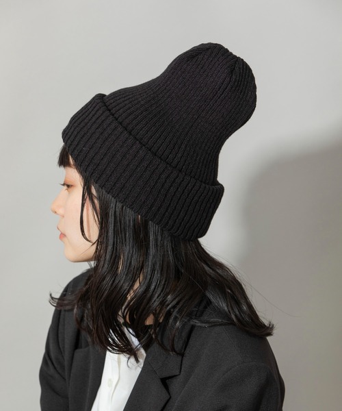 Munich（ミューニック）の「ダブルフェイスニットビニー（ニットキャップ/ビーニー・レディース・マスタード/モカ/ネイビー/チャコールグレー/グレー/ブラック・FREE）」の2枚目の写真