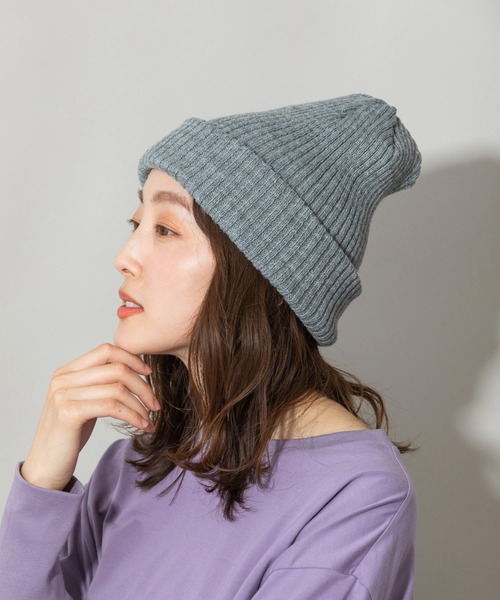 Munich（ミューニック）の「ダブルフェイスニットビニー（ニットキャップ/ビーニー・レディース・マスタード/モカ/ネイビー/チャコールグレー/グレー/ブラック・FREE）」の12枚目の写真