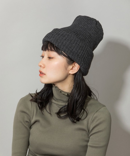 Munich（ミューニック）の「ダブルフェイスニットビニー（ニットキャップ/ビーニー・レディース・マスタード/モカ/ネイビー/チャコールグレー/グレー/ブラック・FREE）」の20枚目の写真