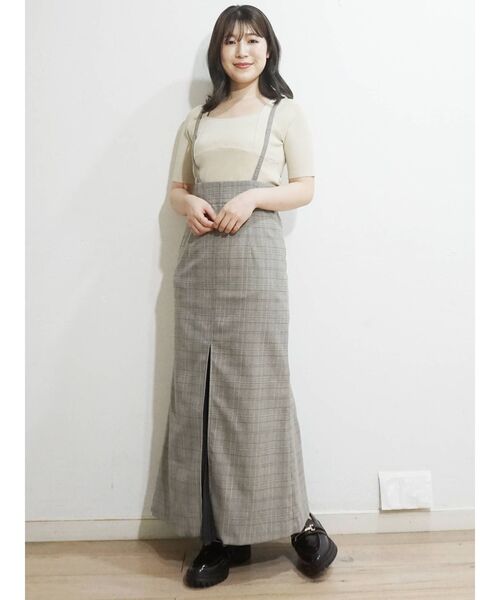 MERCURYDUO（マーキュリーデュオ）の「コンパクトブロッキングリブニット（ニット/セーター・レディース・ブラック/オフホワイト/ピンク/イエロー・FREE）」の7枚目の写真