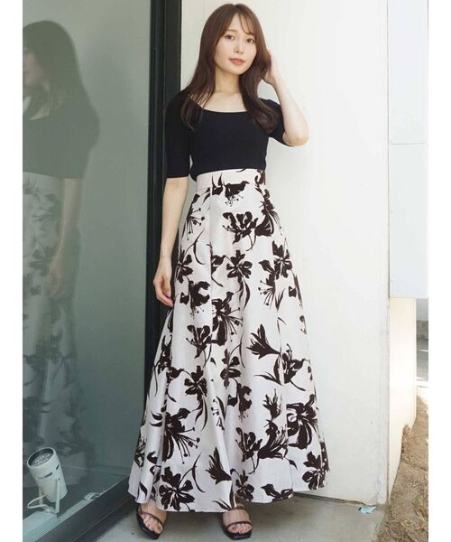 MERCURYDUO（マーキュリーデュオ）の「コンパクトブロッキングリブニット（ニット/セーター・レディース・ブラック/オフホワイト/ピンク/イエロー・FREE）」の14枚目の写真