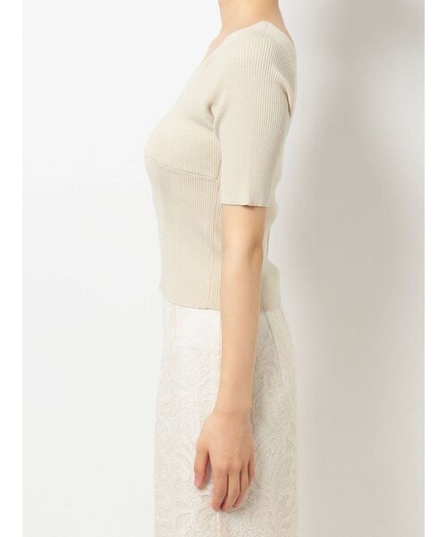 MERCURYDUO（マーキュリーデュオ）の「コンパクトブロッキングリブニット（ニット/セーター・レディース・ブラック/オフホワイト/ピンク/イエロー・FREE）」の20枚目の写真