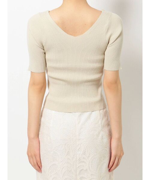 MERCURYDUO（マーキュリーデュオ）の「コンパクトブロッキングリブニット（ニット/セーター・レディース・ブラック/オフホワイト/ピンク/イエロー・FREE）」の21枚目の写真