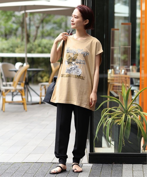 GOOD ROCK SPEED(グッドロックスピード)の「【GOOD ROCK SPEED/グッドロックスピード】ROCK TEE(Tシャツ/カットソー・レディース・ブラック/ベージュ・FREE)」の9枚目の写真