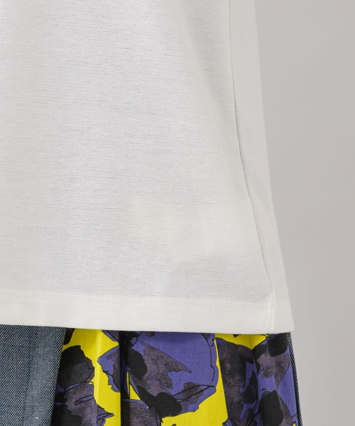 ROSIEE（ロージー）の「ROSIEE 異素材切替フリルトップス（Tシャツ/カットソー・レディース・ブラック/ホワイト・FREE）」の14枚目の写真