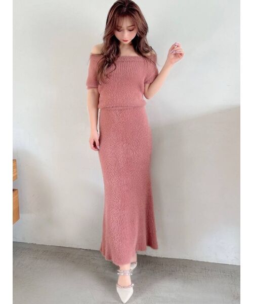 RESEXXY(リゼクシー)の「ミニシャギーニットフレアワンピース(ワンピース・レディース・ホワイト/ブラック/ピンク/ベージュ・FREE)」の22枚目の写真