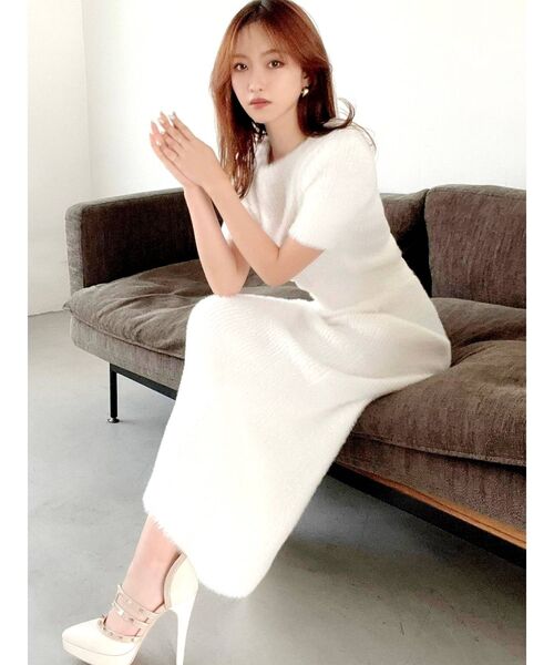 RESEXXY(リゼクシー)の「ミニシャギーニットフレアワンピース(ワンピース・レディース・ホワイト/ブラック/ピンク/ベージュ・FREE)」の11枚目の写真