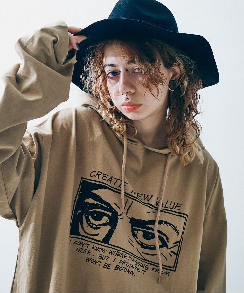 RNA（アールエヌエー）の「M1936 EYESルーズフーディー（パーカー・レディース・ブラック/ベージュ/ホワイト・MEDIUM）」の12枚目の写真