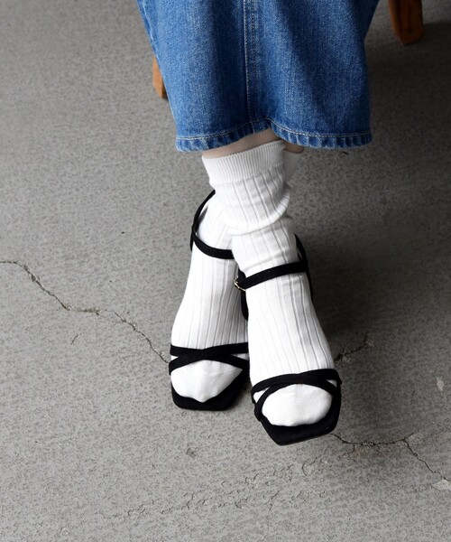 SHIPS any（シップス エニィ）の「SHIPS any: クロス ストラップ サンダル（サンダル・レディース・ブラック/キャメル/ゴールド/シルバー/イエロー・36/37/38）」の7枚目の写真