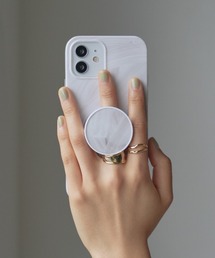 Loco Ocean（ロコオーシャン）の「サークルグリップ付き ニュアンスカラー /  スマホカバー iPhoneケース ( 7 / 8 / SE2 / 11 / 11Pro / 11Pro max / 12 / 12pro / 12pro max / 12mini / 13 /13pro / 13promax )（スマホケース/カバー）」