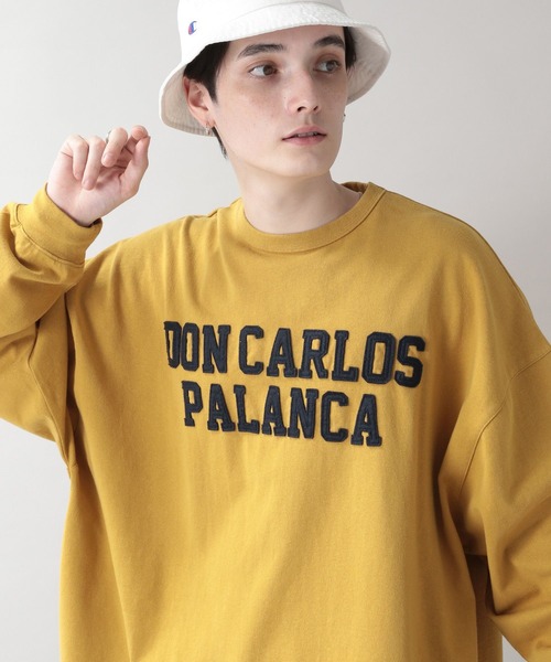 SIGNAL SPORTS（シグナルスポーツ）の「【SIGNAL SPORTS】カレッジロゴ刺繍ロンT（Tシャツ/カットソー・メンズ・ホワイト/イエロー/グリーン・MEDIUM/LARGE）」の3枚目の写真