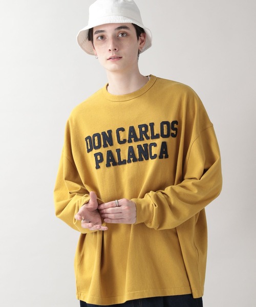 SIGNAL SPORTS（シグナルスポーツ）の「【SIGNAL SPORTS】カレッジロゴ刺繍ロンT（Tシャツ/カットソー・メンズ・ホワイト/イエロー/グリーン・MEDIUM/LARGE）」の5枚目の写真
