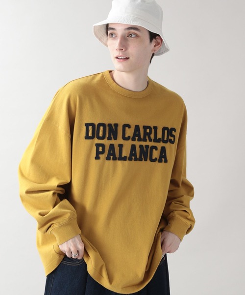 SIGNAL SPORTS（シグナルスポーツ）の「【SIGNAL SPORTS】カレッジロゴ刺繍ロンT（Tシャツ/カットソー・メンズ・ホワイト/イエロー/グリーン・MEDIUM/LARGE）」の6枚目の写真