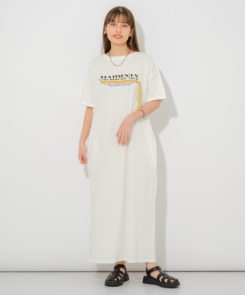 vingtrois（バントロア）の「vingtrois ロゴテープ2WAYワンピース（ワンピース・レディース・ホワイト/ブラック/ブルー・FREE）」の13枚目の写真