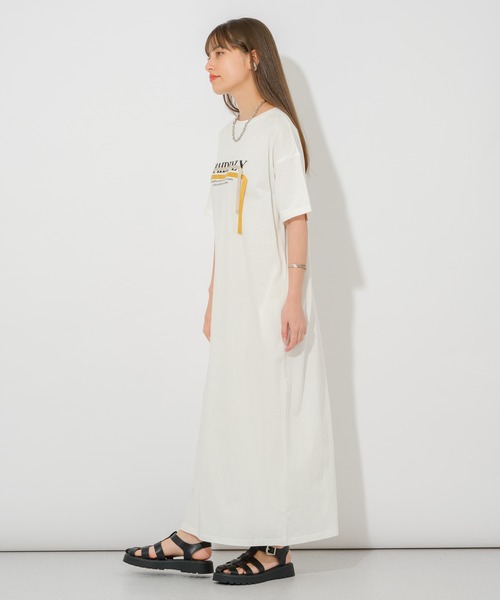 vingtrois（バントロア）の「vingtrois ロゴテープ2WAYワンピース（ワンピース・レディース・ホワイト/ブラック/ブルー・FREE）」の16枚目の写真