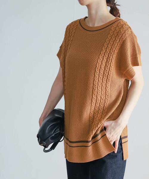 URBAN RESEARCH DOORS(アーバンリサーチドアーズ)の「ボートネックチルデンベスト(ニット/セーター・レディース・グレー系その他/キャメル・ONE)」の16枚目の写真