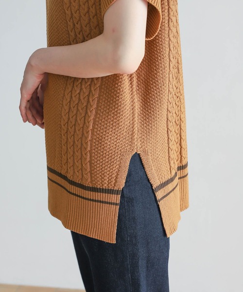 URBAN RESEARCH DOORS(アーバンリサーチドアーズ)の「ボートネックチルデンベスト(ニット/セーター・レディース・グレー系その他/キャメル・ONE)」の10枚目の写真