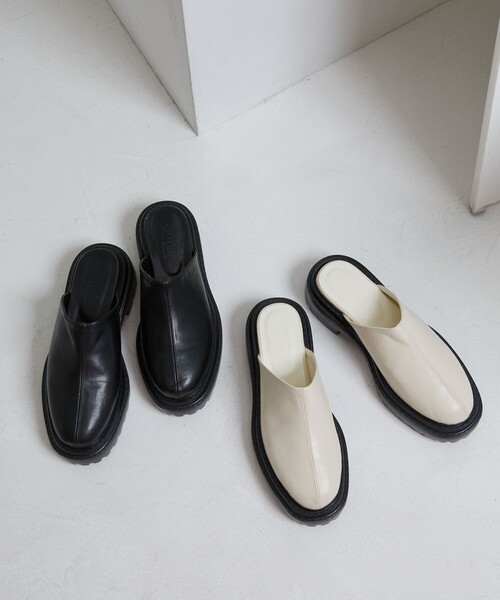 PUBLUX（パブリュクス）の「PUBLUX/パブリュクス トラックソールサボサンダル（サンダル・レディース・アイボリー/ブラック・23.0cm/24.0cm/25.0cm）」の9枚目の写真