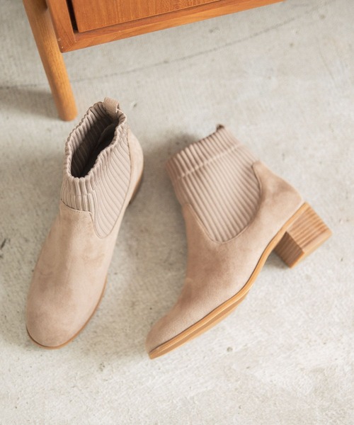 LEPSIM(レプシィム)の「フェイクレザーキリカエソックスブーツ 123118(ブーツ・レディース・ブラック/グレイッシュベージュ/ブラウン・LARGE/MEDIUM)」の3枚目の写真