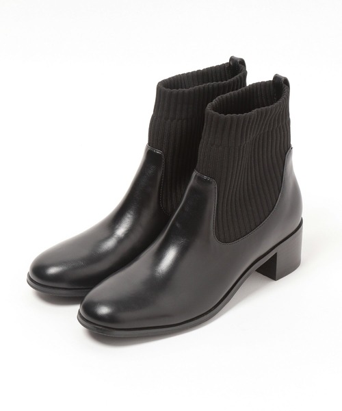 LEPSIM(レプシィム)の「フェイクレザーキリカエソックスブーツ 123118(ブーツ・レディース・ブラック/グレイッシュベージュ/ブラウン・LARGE/MEDIUM)」の6枚目の写真