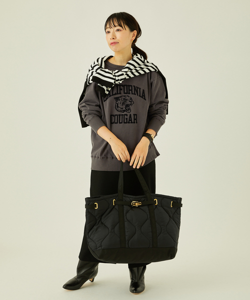 MIXTA(ミクスタ)の「【MIXTA/ミクスタ】CA COUGAR CREW NECK SWEAT SET IN:スウェット(スウェット・レディース・ベージュ/ブラック/アイボリー・MEDIUM)」の9枚目の写真