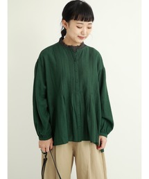 Samansa Mos2 | ピンタック前開きブラウス(シャツ/ブラウス)