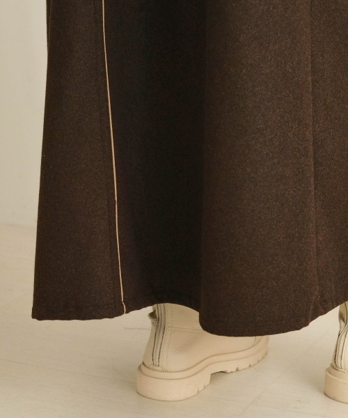 Bab（バブ）の「スキッパーパイピングワンピース（ワンピース・レディース・ブラック/ブラウン/サンドベージュ・M）」の8枚目の写真