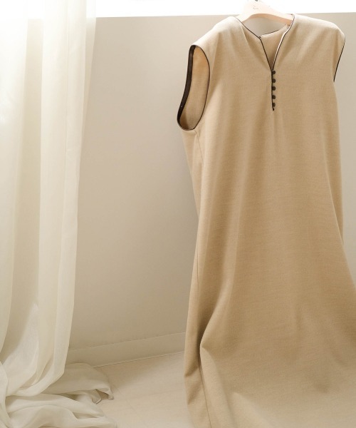 Bab（バブ）の「スキッパーパイピングワンピース（ワンピース・レディース・ブラック/ブラウン/サンドベージュ・M）」の19枚目の写真