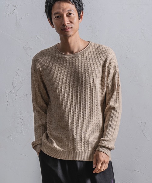 CALL&RESPONSE(コールアンドレスポンス)の「mn2641- スムースニット-ロールネック-プルオーバー ニット(ニット/セーター・メンズ・ブラウン/ブラック/ベージュ/グレー・5/2/1/4)」の4枚目の写真