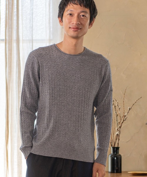 CALL&RESPONSE(コールアンドレスポンス)の「mn2641- スムースニット-ロールネック-プルオーバー ニット(ニット/セーター・メンズ・ブラウン/ブラック/ベージュ/グレー・5/2/1/4)」の5枚目の写真