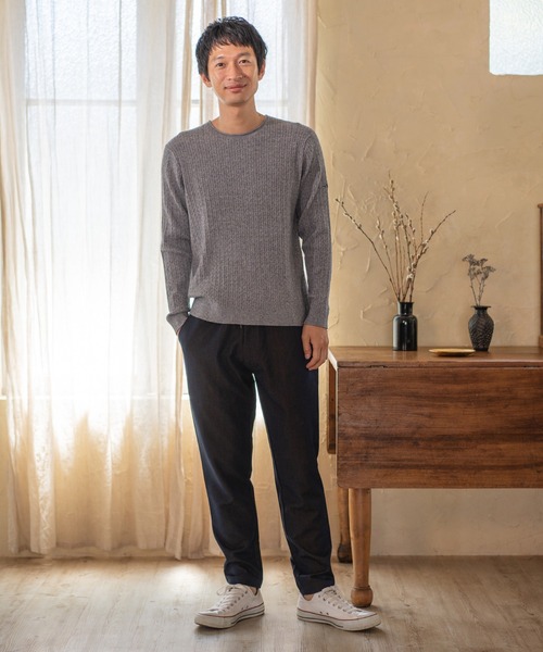 CALL&RESPONSE(コールアンドレスポンス)の「mn2641- スムースニット-ロールネック-プルオーバー ニット(ニット/セーター・メンズ・ブラウン/ブラック/ベージュ/グレー・5/2/1/4)」の7枚目の写真