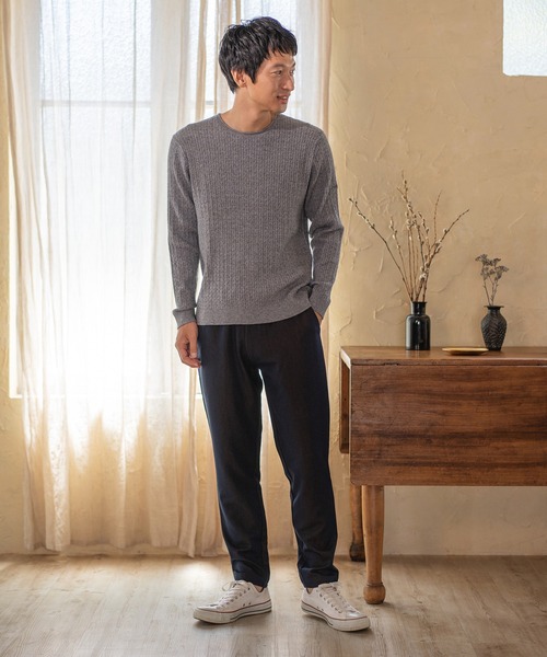 CALL&RESPONSE(コールアンドレスポンス)の「mn2641- スムースニット-ロールネック-プルオーバー ニット(ニット/セーター・メンズ・ブラウン/ブラック/ベージュ/グレー・5/2/1/4)」の8枚目の写真