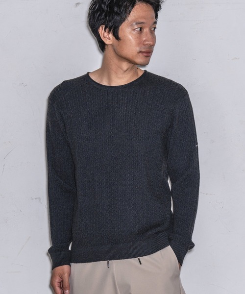 CALL&RESPONSE(コールアンドレスポンス)の「mn2641- スムースニット-ロールネック-プルオーバー ニット(ニット/セーター・メンズ・ブラウン/ブラック/ベージュ/グレー・5/2/1/4)」の17枚目の写真