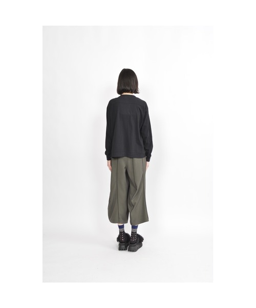 gomme（ゴム）の「ウォームＰツイル　ウェーブ切替パンツ（その他パンツ・レディース・ブラック/カーキ/ブルー・MEDIUM）」の9枚目の写真