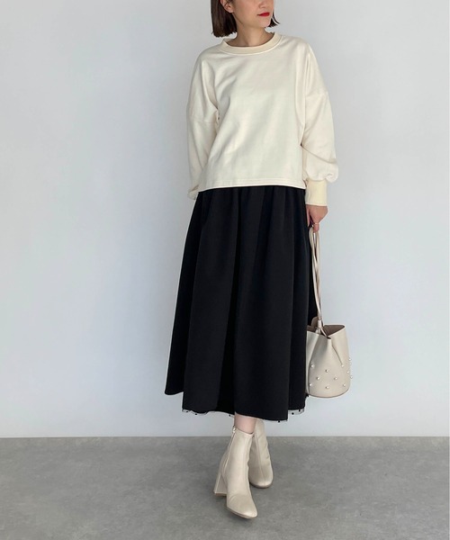 PICCIN（ピッチン）の「バックテーププルオーバー（Tシャツ/カットソー・レディース・ブラック/グレー/オフホワイト・M）」の13枚目の写真