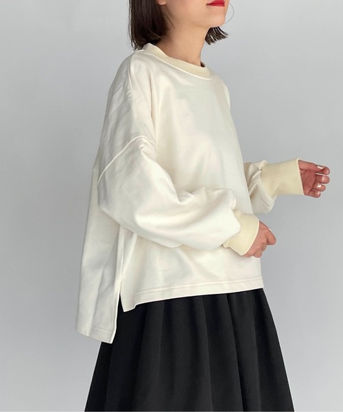 PICCIN（ピッチン）の「バックテーププルオーバー（Tシャツ/カットソー・レディース・ブラック/グレー/オフホワイト・M）」の7枚目の写真