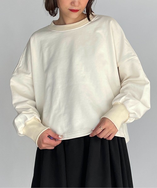 PICCIN（ピッチン）の「バックテーププルオーバー（Tシャツ/カットソー・レディース・ブラック/グレー/オフホワイト・M）」の8枚目の写真