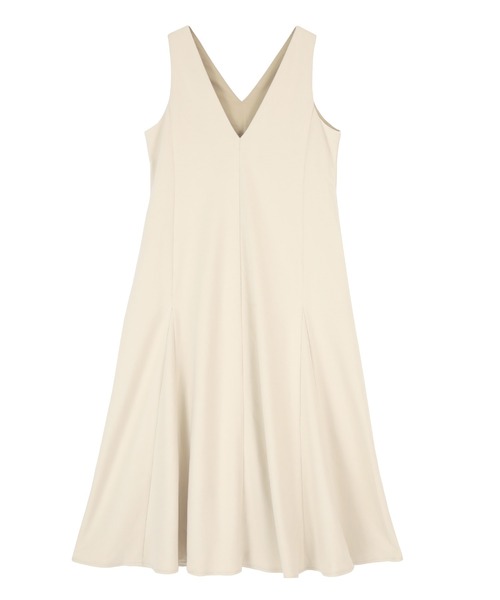 titivate（ティティベイト）の「フレアデザインVネックジャンパースカート（ワンピース・レディース・ベージュ/アイボリー/チャコール・S/M）」の12枚目の写真