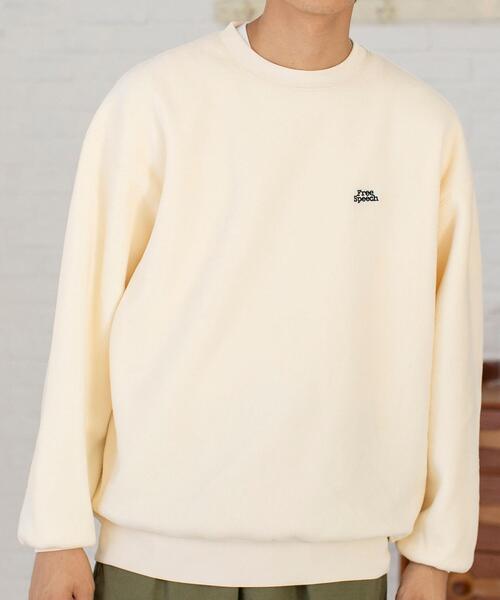 coen（コーエン）の「FreeSpeech(フリースピーチ)別注クルーネックフリース（スウェット・メンズ・ブラウン/イエロー/ケリー/オフホワイト/ブラック/グレー・L/M/S/XL）」の2枚目の写真