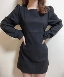 fiere（フィエール）の「スクエアネックミニワンピース（ワンピース）」