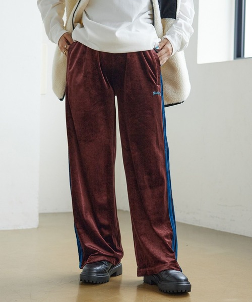 PBLIM（ページボーイリム）の「PAGEBOYLIM/ベロアラインパンツ（その他パンツ・レディース・パープル/ブラウン・FREE）」の6枚目の写真