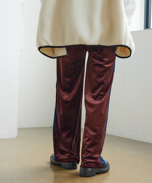 PBLIM（ページボーイリム）の「PAGEBOYLIM/ベロアラインパンツ（その他パンツ・レディース・パープル/ブラウン・FREE）」の10枚目の写真
