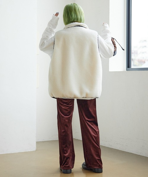 PBLIM（ページボーイリム）の「PAGEBOYLIM/ベロアラインパンツ（その他パンツ・レディース・パープル/ブラウン・FREE）」の3枚目の写真