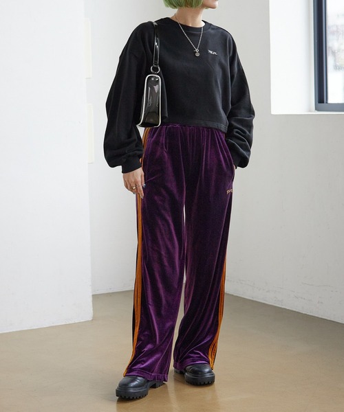 PBLIM（ページボーイリム）の「PAGEBOYLIM/ベロアラインパンツ（その他パンツ・レディース・パープル/ブラウン・FREE）」の15枚目の写真